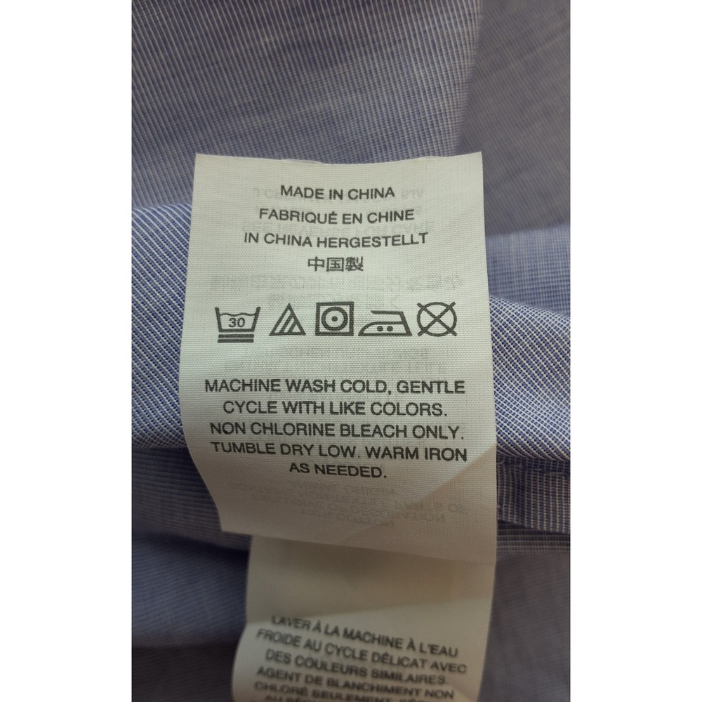 J Crew Thomas Mason Blue V Neck Tunic Shirt Womens Size‎ 10 - Picture 9 of 9